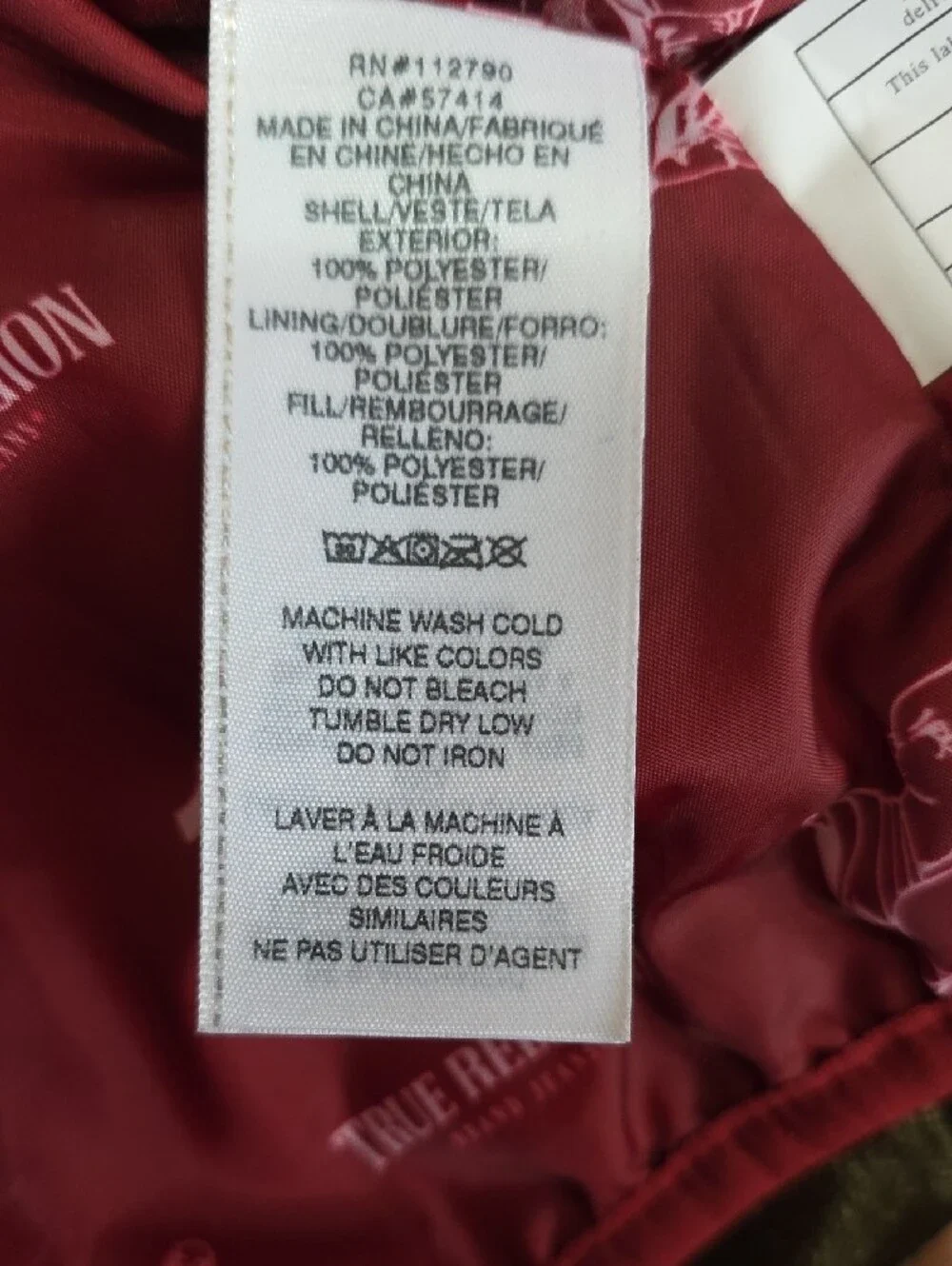 True Religion lightweight quilted
